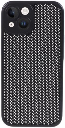 Apple iPhone 15 Hoesje Honingraat Back Cover Zwart afbeelding 1