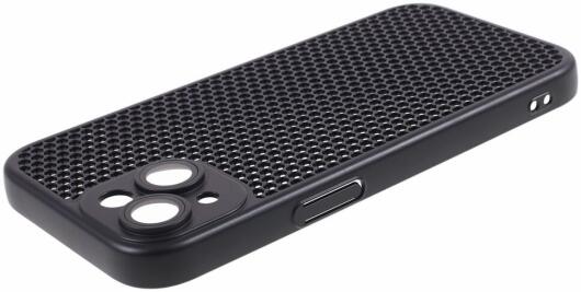 Apple iPhone 15 Hoesje Honingraat Back Cover Zwart afbeelding 3