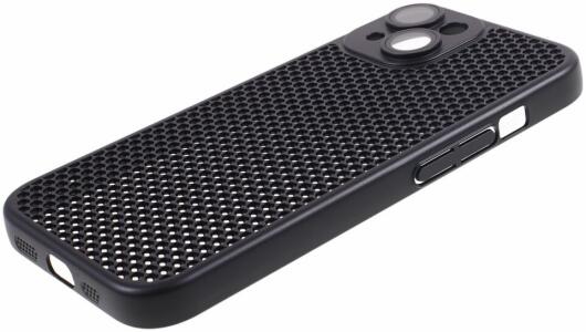 Apple iPhone 15 Hoesje Honingraat Back Cover Zwart afbeelding 5