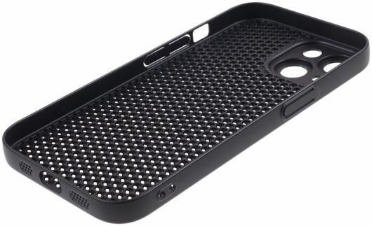 Apple iPhone 15 Hoesje Honingraat Back Cover Zwart afbeelding 6