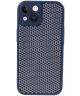 Apple iPhone 15 Hoesje Honingraat Back Cover Blauw