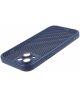 Apple iPhone 15 Hoesje Honingraat Back Cover Blauw