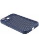 Apple iPhone 15 Hoesje Honingraat Back Cover Blauw