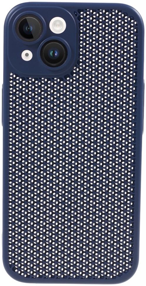 Apple iPhone 15 Hoesje Honingraat Back Cover Blauw afbeelding 1