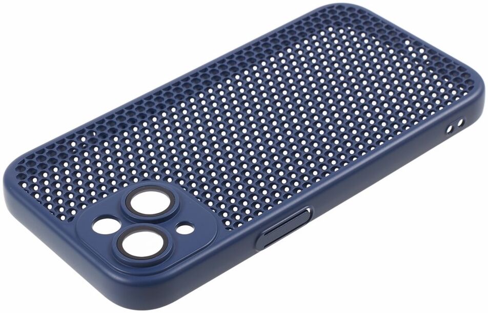 Apple iPhone 15 Hoesje Honingraat Back Cover Blauw afbeelding 3