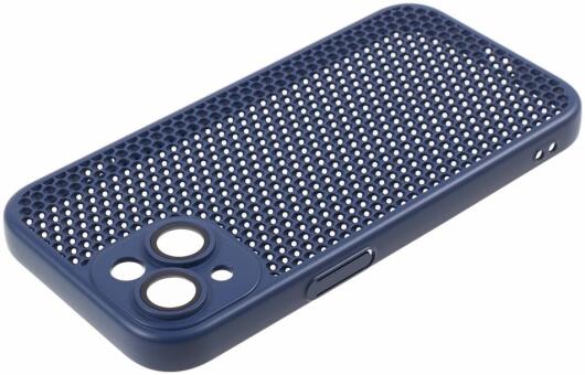 Apple iPhone 15 Hoesje Honingraat Back Cover Blauw afbeelding 3