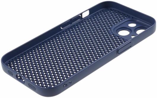 Apple iPhone 15 Hoesje Honingraat Back Cover Blauw afbeelding 7