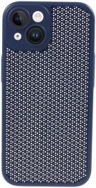 Apple iPhone 15 Hoesje Honingraat Back Cover Blauw