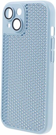 Apple iPhone 15 Hoesje Honingraat Back Cover Lichtblauw afbeelding 3