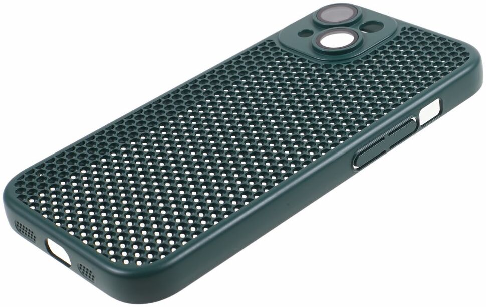 Apple iPhone 15 Hoesje Honingraat Back Cover Groen afbeelding 6