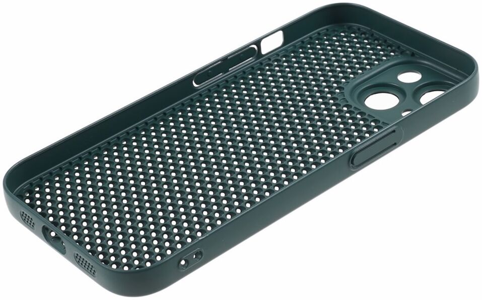 Apple iPhone 15 Hoesje Honingraat Back Cover Groen afbeelding 7