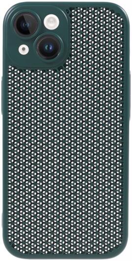Apple iPhone 15 Hoesje Honingraat Back Cover Groen afbeelding 1