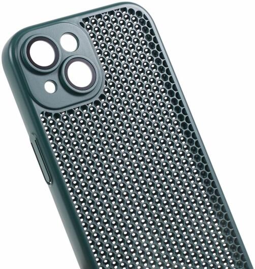 Apple iPhone 15 Hoesje Honingraat Back Cover Groen afbeelding 2