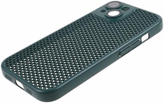 Apple iPhone 15 Hoesje Honingraat Back Cover Groen afbeelding 6