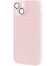 Apple iPhone 15 Hoesje Honingraat Back Cover Roze