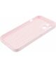 Apple iPhone 15 Hoesje Honingraat Back Cover Roze