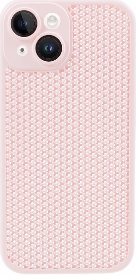 Apple iPhone 15 Hoesje Honingraat Back Cover Roze afbeelding 1