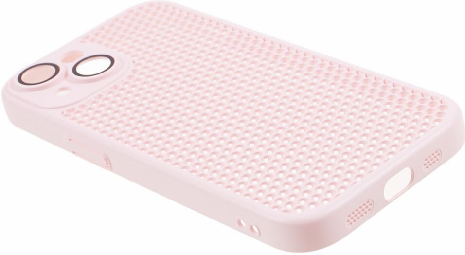 Apple iPhone 15 Hoesje Honingraat Back Cover Roze afbeelding 5