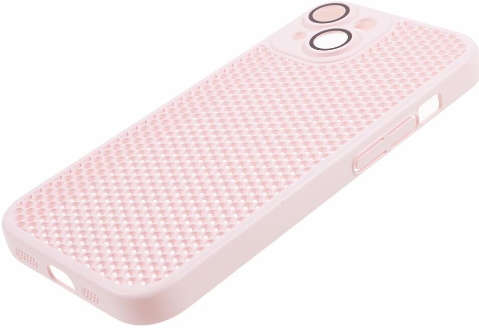 Apple iPhone 15 Hoesje Honingraat Back Cover Roze afbeelding 6