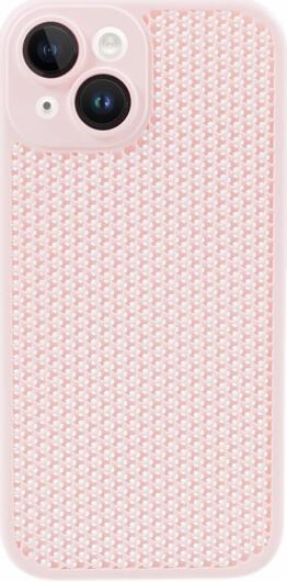 Apple iPhone 15 Hoesje Honingraat Back Cover Roze afbeelding 1
