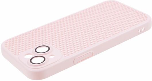 Apple iPhone 15 Hoesje Honingraat Back Cover Roze afbeelding 4