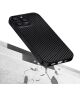 Apple iPhone 15 Pro Hoesje Honingraat Back Cover Zwart