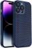 Apple iPhone 15 Pro Max Hoesje Honingraat Back Cover Blauw afbeelding 1