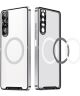 Sony Xperia 1 V Hoesje met MagSafe Back Cover Matte Zilver