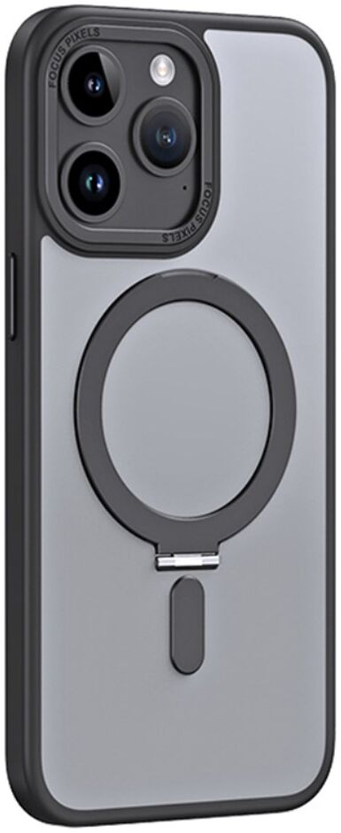 Apple iPhone 15 Pro Hoesje met MagSafe Kickstand Zwart afbeelding 1