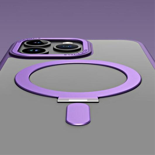Apple iPhone 15 Pro Hoesje met MagSafe Kickstand Zwart afbeelding 5