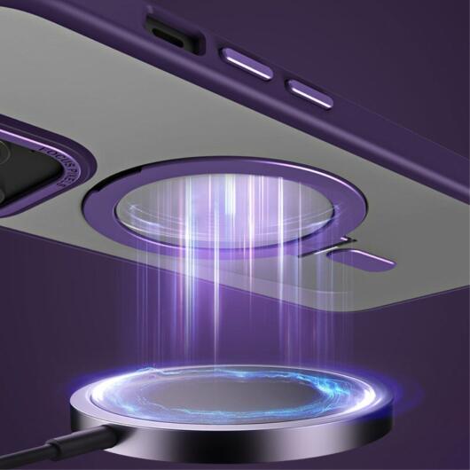 Apple iPhone 15 Pro Hoesje met MagSafe Kickstand Zwart afbeelding 6