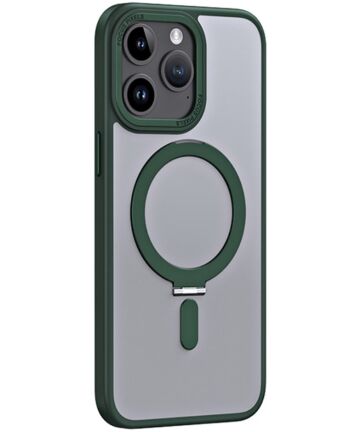Apple iPhone 15 Pro Hoesje met MagSafe Kickstand Groen Hoesjes