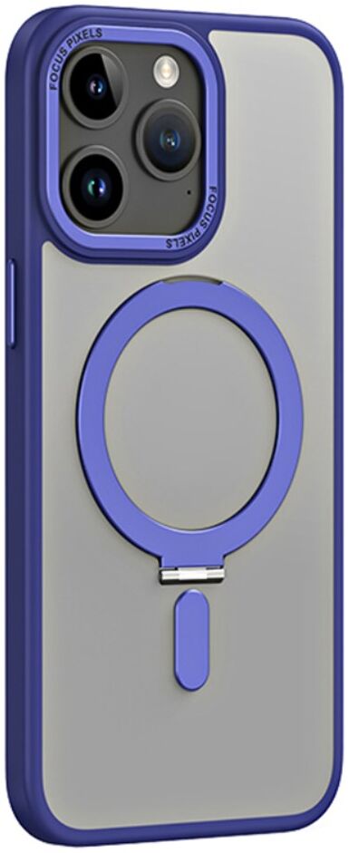 Apple iPhone 15 Pro Hoesje met MagSafe Kickstand Donker Blauw afbeelding 1