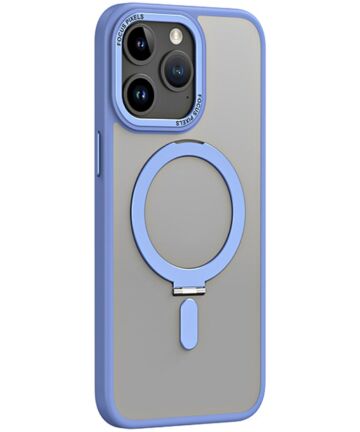 Apple iPhone 15 Pro Max Hoesje met MagSafe Kickstand Blauw Hoesjes