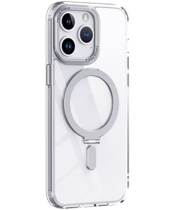 Apple iPhone 15 Pro Max Hoesje met MagSafe Kickstand Transparant Hoesjes