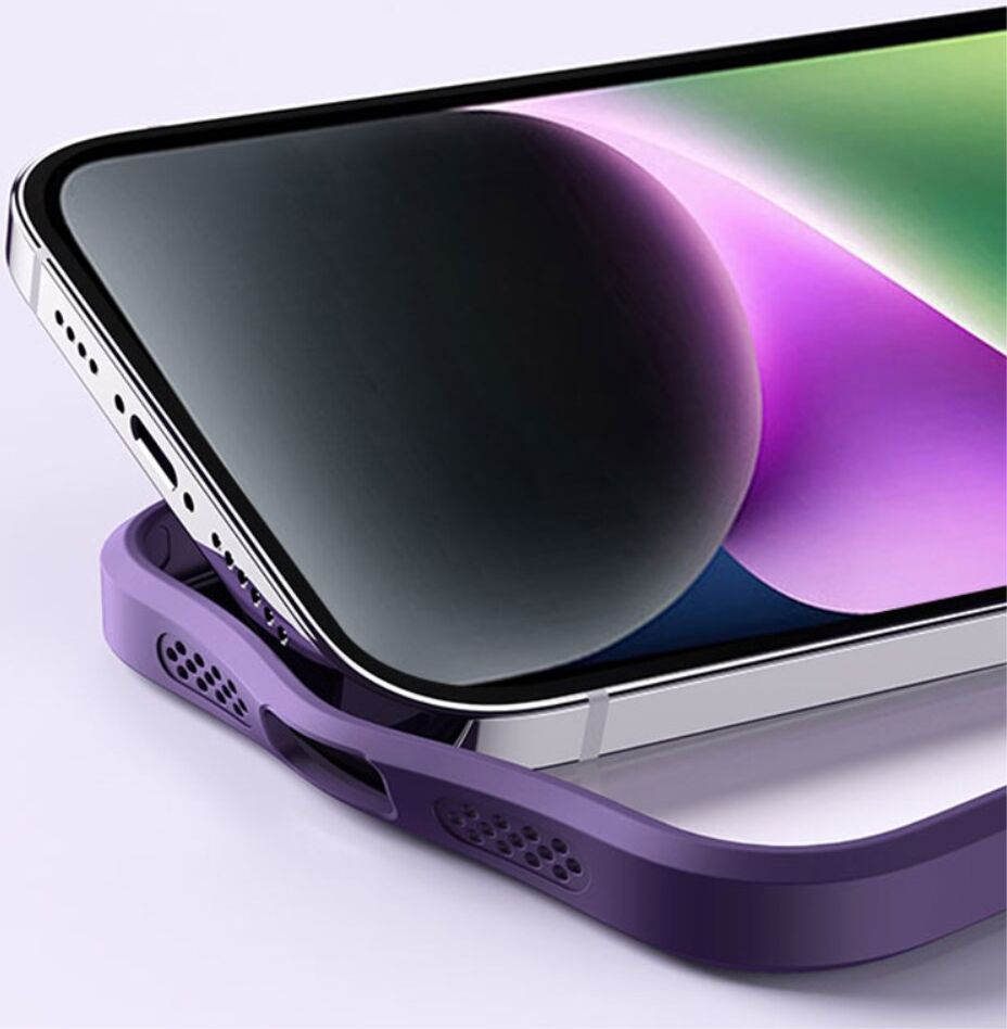 Apple iPhone 15 Hoesje met MagSafe Kickstand Back Cover Blauw afbeelding 8