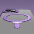 Apple iPhone 15 Hoesje met MagSafe Kickstand Back Cover Blauw afbeelding 5