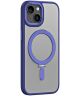 Apple iPhone 15 Hoesje met MagSafe Kickstand Back Cover Donker Blauw