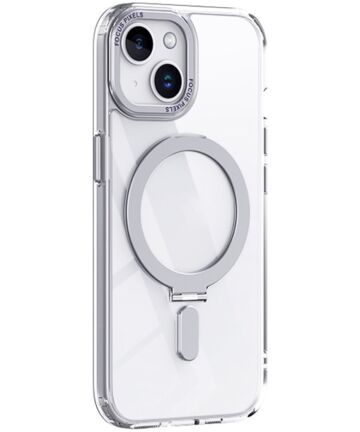 Apple iPhone 15 Hoesje met MagSafe Kickstand Back Cover Transparant Hoesjes