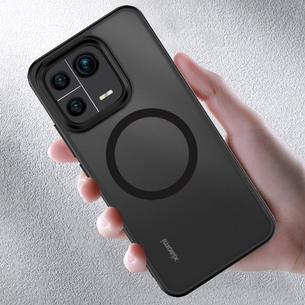 Xiaomi 13 Pro Hoesje met MagSafe Back Cover Matte Zwart afbeelding 2