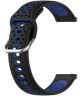 Universeel Smartwatch 20MM Bandje - Siliconen - Gespsluiting - Zwart Blauw