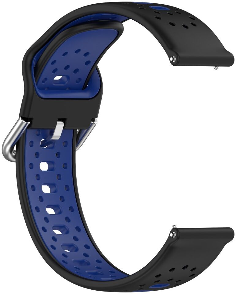 Universeel Smartwatch 20MM Bandje - Siliconen - Gespsluiting - Zwart Blauw afbeelding 3