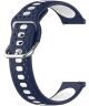 Universeel Smartwatch 20MM Bandje - Siliconen - Gespsluiting - Blauw Wit