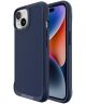 Apple iPhone 15 Hoesje Metalen Kickstand Back Cover Blauw