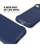 Apple iPhone 15 Hoesje Metalen Kickstand Back Cover Blauw