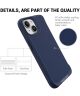 Apple iPhone 15 Hoesje Metalen Kickstand Back Cover Blauw