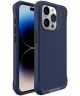 Apple iPhone 15 Pro Hoesje Metalen Kickstand Back Cover Blauw