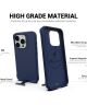 Apple iPhone 15 Pro Hoesje Metalen Kickstand Back Cover Blauw