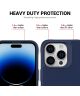 Apple iPhone 15 Pro Hoesje Metalen Kickstand Back Cover Blauw