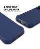 Apple iPhone 15 Pro Hoesje Metalen Kickstand Back Cover Blauw